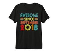 8th Birthday Idea Awesome Since September 2018 8 Years Old Camiseta Premium