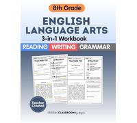 8th Grade ELA Workbook: Reading Comprehension, Writing, and Grammar Practice for Summer Learning and STAAR Test Prep: Master Key ELA Skills with ... Great for summer learning and test prep