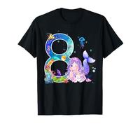 8to cumpleaños sirena dulce niña de 8 años Camiseta