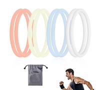 8uds Bandas Soporte Tendón Rotuliano, Banda Rótula Silicone Estabilizador Bolsa Almacenamiento Rodillera Elástica Patela para Hombres Mujeres Carrera Fútbol Senderismo y Deportes (Color 3, Luminoso)