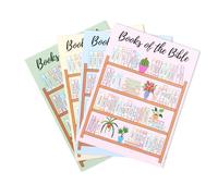 8uds Books of The Bible Tracker Pegatinas, 18,1x13,1cm Estantería Seguimiento Lectura Biblia Pegatina Pegatinas Tablero Colorear Cristiano para Mujeres Hombres Estudio Lectura Diarios