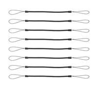 8uds Cordón Elástico para Bolígrafos Táctiles, Correa Retráctil Antipérdida Correa para Bolígrafo con Resorte Cordón para Lápiz Capacitivo para Sujetar el Lápiz de Dibujo a la Tableta (Negro)