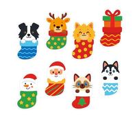 8uds Imánes de Nevera Navidad, Conjunto Imánes Refrigerador Animal Lindo Tema Fiesta para Oficina Hogar Escuela Coche Taquillas Regalo Decorativo Divertido