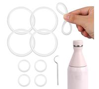 8uds Juntas de Repuesto para Botella Stanley All Day Slim 20oz y 34oz, Anillos de Sellado Resistentes a Prueba Fugas con Gancho para Botellas Agua