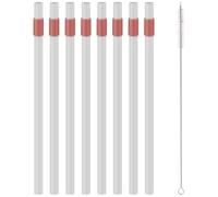 8uds Pajitas para Botellas de Agua, Plástico Duro Pajita con Cepillo Compatible con Taza de Acero Inoxidable Owala 40oz (Gris)