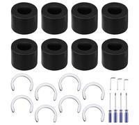 8uds Repuesto de Rodillo Goma para Cricut Maker/Maker 3 Únicamente, con Anillos de Retención que Evitan que se Muevan Kit Completo de Reparación de Rodillo Goma con Todas las Herramientas