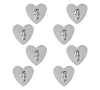 8uds Soporte para Anillo de Teléfono, Lindo Corazón Phone Ring Holder Adhesivo Agarre Fono Corazón Bucle de Metal para Funda Teléfono Móvil Tableta Accesorios Bricolaje (Plata)