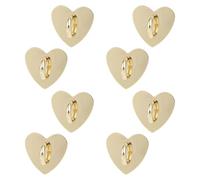 8uds Soporte para Anillo de Teléfono, Lindo Corazón Phone Ring Holder Adhesivo Agarre Fono Corazón Bucle de Metal para Funda Teléfono Móvil Tableta Accesorios Bricolaje (Oro)