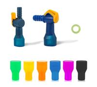 8uds Válvula Boquilla para Camelbak, Bite Valve Multicolor con 2 Conectores de Manguera Rectos y en Ángulo y Junta Tórica de Tubo para Mochila de Vejiga de Hidratación de Depósito de Agua