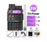 (8W 2 piezas 771) 1/2 piezas UV Walkie Talkie Ham CB Radio de largo alcance de doble banda VHF UHF FM