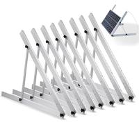8x 118 cm soporte panel solar, Ajustable De 0° a 90°, 46.5 Pulgadas Módulo Solar, Juego de Fijación Para Techo Plano, Para Panel Solar de 100W-400W, Barco, Caravana, Techo, Sistema off-Grid (118*8)