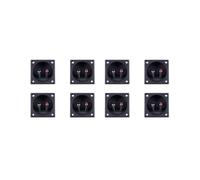 8X Copa Del Terminal Caja De Altavoz Tipo De Borne Doble Forma Cuadrada Negro