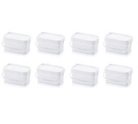 8x Eimer 2,6l rechteckig * 2l 2,5l * lebensmittelecht stapelbar Kunststoffeimer 2,5 2 Liter weiß