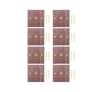 8X Enchufe de Interruptor de Luz de Estilo Industrial Americano Retro, Placa de Interruptor de Palanca de LatóN de Madera Maciza, Interruptor de