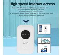 8X Enrutador Módem LTE 4G 5G, Punto de Acceso de 300 Mbps para Hasta 10 Dispositivos, Ranura para Tarjeta SIM, Batería de 2100 MAh, para Viajes,