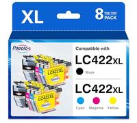 8x LC422XL Pigment Cartuchos de tinta para Brother LC422 LC422XLVAL | LC422XL Multipack Cartuchos Compatibles para Brother MFC-J5340DW MFC-J5345DW MFC-J5740DW MFC-J6540DW MFC-J6940DW MFC-J6940DW