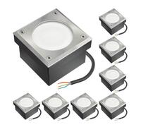 8x LED adoquín NEOLUM para exterior IP67 angular 10 x10cm in X53