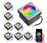 8x LED adoquín NEOLUM para exterior IP67 angular 10 x10cm in X53 RGB
