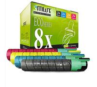 8X MWT Toner Compatible para Ricoh Aficio CL 4000 wie 888280-888283 TYPE245 Set Negro Cian Magenta Amarillo