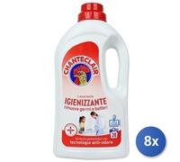 8x Pack Chanteclair Líquido Lavadora 30 Lavados Higienizante Color Bianca