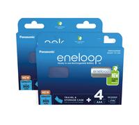 8x Panasonic eneloop AAA 800mAh Baterías BK-4MCDEC4BE Recargable NI-MH + Caja