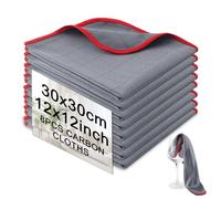 8X Paños de Limpieza Magico 400g/sm,Bayeta Cristales Microfibra Profesional,Paños de Cocina,Balletas para Ventanas Vidrios Baño Espejo Cocina Plato Coche, 30 x 30 cm