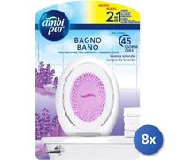 8x Paquete Ambi-Pur Absorbente De Olores Gel Baño Lavanda