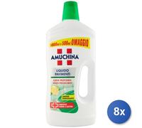 8x Paquete Amuchina Suelos 1500 Ml. Desinfectante Limón