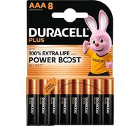 8X Pilas Duracell AAA Plus Power Boost, hasta un 100% más de duración (1 blíster de 8 Pilas) 8 Pilas AAA (LR03/MN2400)