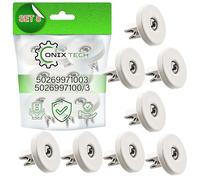8x Ruedas Lavavajillas para Cesta Inferior Ø 40 mm 50269971003 para AEG | 5026997100/3 para Electrolux para Zanussi - Garantía de 5 Años - ONIX TECH