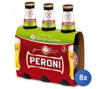 8X Stock Peroni Cerveza Botella 33X3 Sin Gluten Vetro