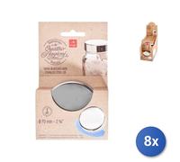 8X Tapón Genietti De Acero Inoxidable Bormioli Rocco