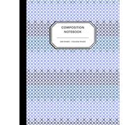 8x10" Blue Ombre Cross Stitch Pattern Composition Notebook for Preteens, Teens and Adults - 200 College Ruled Notebook Paper