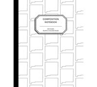 8x10" Composition Notebook - 200 Alternating Blank and College Ruled Pages - New Mexico State Outline Notebook Journal with Clean White Background for Kids, Preteens, Teens and Adults