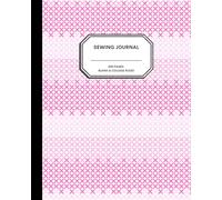 8x10" Pink Ombre Cross Stitch Design Composition Notebook for Preteens, Teens and Adults - 200 Alternating College Ruled and Blank Notebook Pages