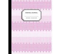 8x10" Pink Ombre Cross Stitch Design Composition Notebook for Preteens, Teens and Adults - 200 College Ruled Notebook Paper