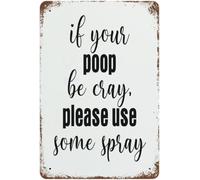 8x12 pulgadas Si tu caca es loca, por favor usa un poco de aerosol Aluminio