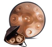 9/10/12 Notas Hand Drum Steel Drum Percusión, Tambores De Mano De 22 Pulgadas En Re Menor, Harmonic Handpan Drum De 432 Hz/440 Hz, Para Adultos, Niños(Gold-440Hz,10Notes)