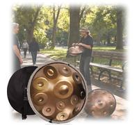 9/10/12 Notas Handpan Drum, 56cm Juego De Batería De Mano En D Menor, Clásico 432Hz Steel Tongue Drum Instrumento Para Adultos, Niños, Principiantes Y Jugadores Profesionales(Azul,10)