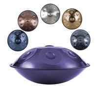 9/10/12 Notas Tambor de Acero 56cm Handpan Drum 432 HZ/440 HZ Handpan Tambor En D Menor Percusión Armónica para Curación de Sonido, Meditación Personal, Yoga(Purple,440HZ/12Note)