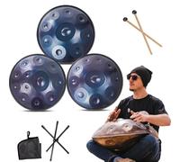 9/10/12 Notas Tambor De Lengua De Acero, Handpan Drum De 432 Hz, Instrumento De Percusión De 22 Pulgadas En Re Menor Kurdo Para Adultos, Para Sanación Sonora, Meditación Y Yoga(B,9 notes)
