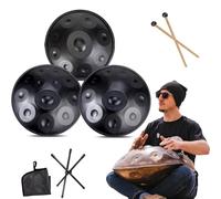 9/10/12 Notas Tambor De Lengua De Acero, Handpan Drum De 432 Hz, Instrumento De Percusión De 22 Pulgadas En Re Menor Kurdo Para Adultos, Para Sanación Sonora, Meditación Y Yoga(D,10 note)