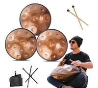 9/10/12 Notas Tambor De Lengua De Acero, Handpan Drum De 432 Hz, Instrumento De Percusión De 22 Pulgadas En Re Menor Kurdo Para Adultos, Para Sanación Sonora, Meditación Y Yoga(C,10 note)