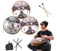9/10/12 Notas Tambor De Lengua De Acero, Handpan Drum De 432 Hz, Instrumento De Percusión De 22 Pulgadas En Re Menor Kurdo Para Adultos, Para Sanación Sonora, Meditación Y Yoga(A,12 notes)