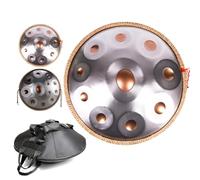 9/10/12 Notas Tambor De Mano, Hand Drum Steel Drum Percusión De 432 Hz/440 Hz, Handpan Drums Sets De 22 Pulgadas En Re Kurdo Menor, Para Entrenamiento De Yoga(B,10Notes(440Hz))