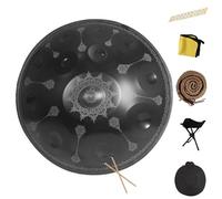9/10/12 Notas Tambor De Mano - Tambores Handpan De 22 Pulgadas - Instrumento De Percusión Armónica De 432 Hz/440 Hz - Tambor De Lengua En Re Menor - Para Acampar, Meditar(Mandala,12 Notes (432Hz))
