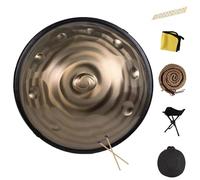 9/10/12 Notas Tambor De Mano - Tambores Handpan De 22 Pulgadas - Instrumento De Percusión Armónica De 432 Hz/440 Hz - Tambor De Lengua En Re Menor - Para Acampar, Meditar(Golden spiral,10 Notes (432Hz