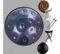 9/10/12 Notas Tambores De Acero, Percusión De Tambor Handpan De 22 Pulgadas En Re Menor, Tambor De Mano De Armonía, 432 Hz/440 Hz Handpan Drums Sets, Para Yoga, Viajes(B,12Notes(440Hz))