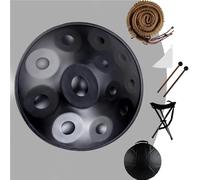 9/10/12 Notas Tambores De Acero, Percusión De Tambor Handpan De 22 Pulgadas En Re Menor, Tambor De Mano De Armonía, 432 Hz/440 Hz Handpan Drums Sets, Para Yoga, Viajes(A,9Notes(440Hz))