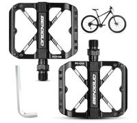 9/16" Pedales de Bicicleta de Aluminio Antideslizante, Pedales de Plataforma de Bicicleta, Pedales de Bicicleta con Rodamientos Sellados Llave Allen para Bicicletas de Montaña Eléctricas Senderismo